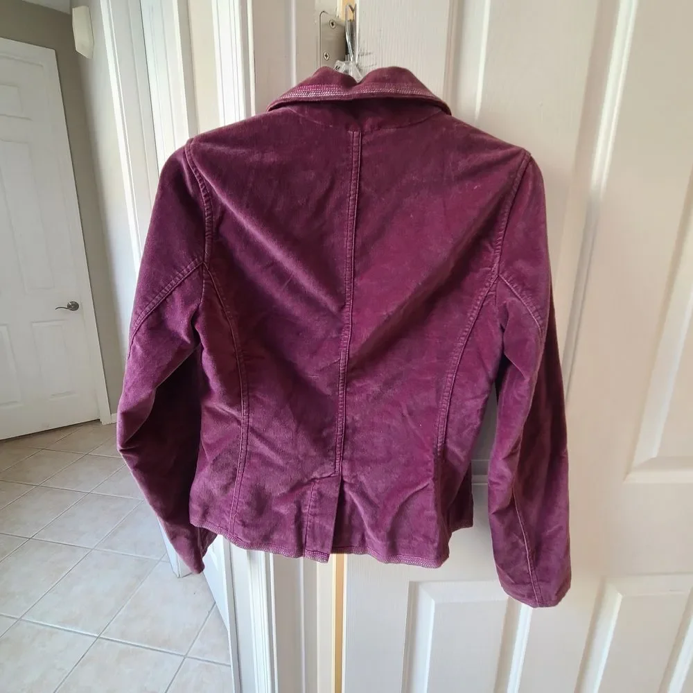 Boden Women's Plum Corduroy Blazer EUC